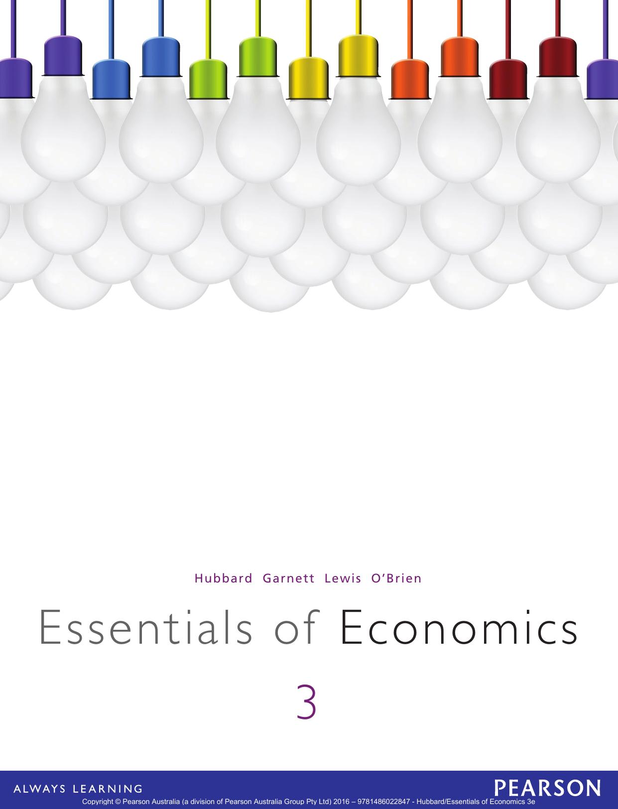 (Test Bank)Essentials of Economics 3rd Australian Edition by Hubbard